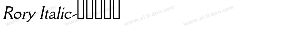 Rory Italic字体转换